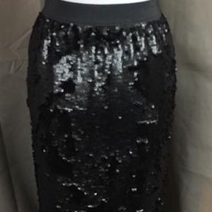 Sequin midi skirt